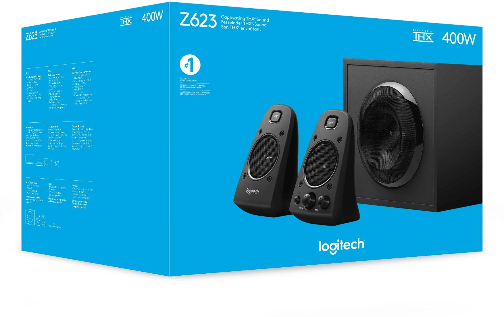 Kompiuterio kolonėlės Logitech Z623 / 2.1 THX 200W su Subwoofer (980-000403)