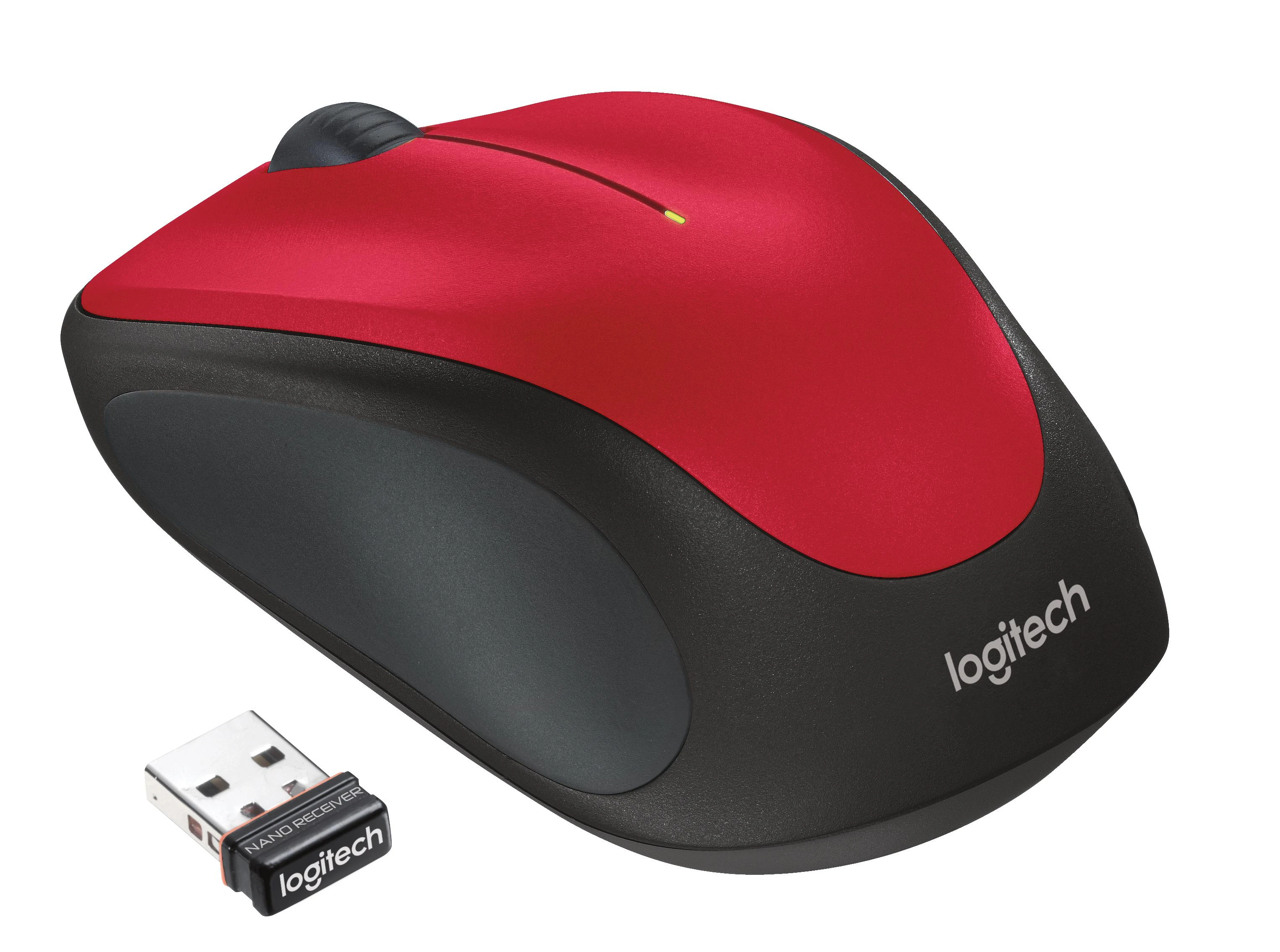 Optinė belaidė pelė Logitech M235, raudona, 910-002496