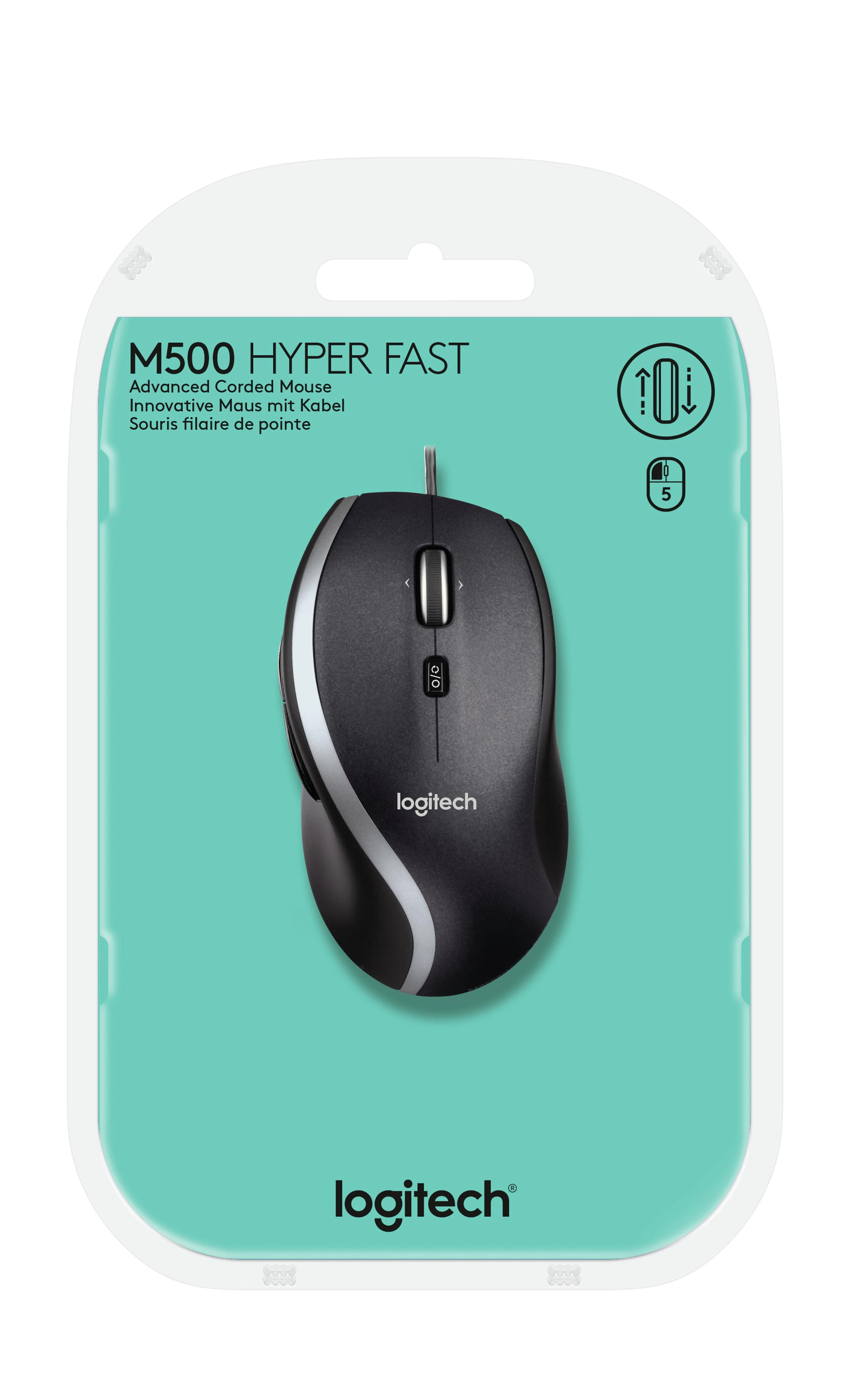 Laidinė pelė Logitech M500 juoda