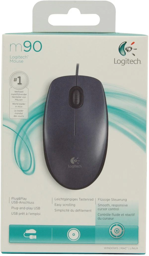 Optinė pelė su laidu Logitech M90 juoda