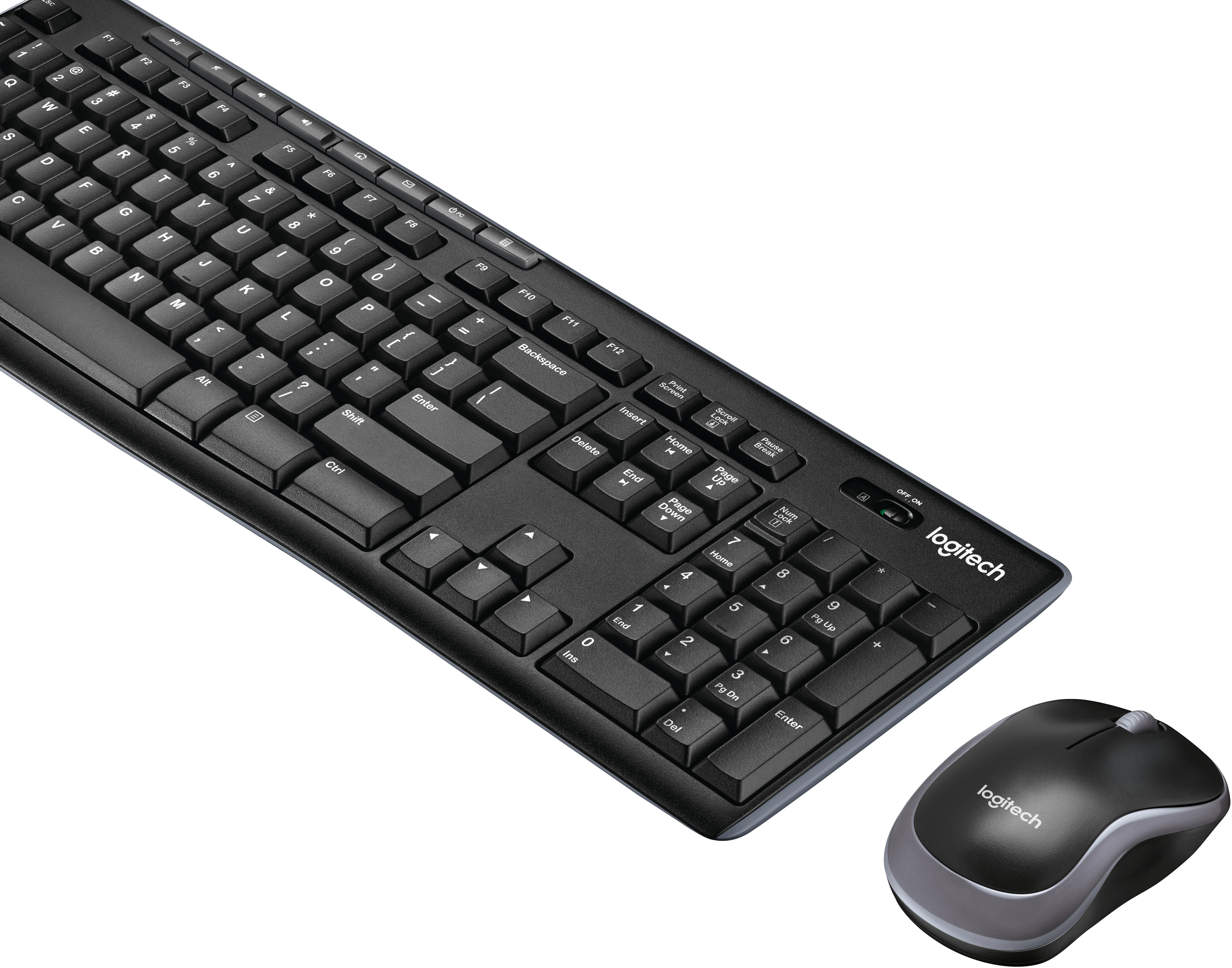 Belaidis klaviatūros ir pelės rinkinys Logitech MK270, QWERTY išdėstymas