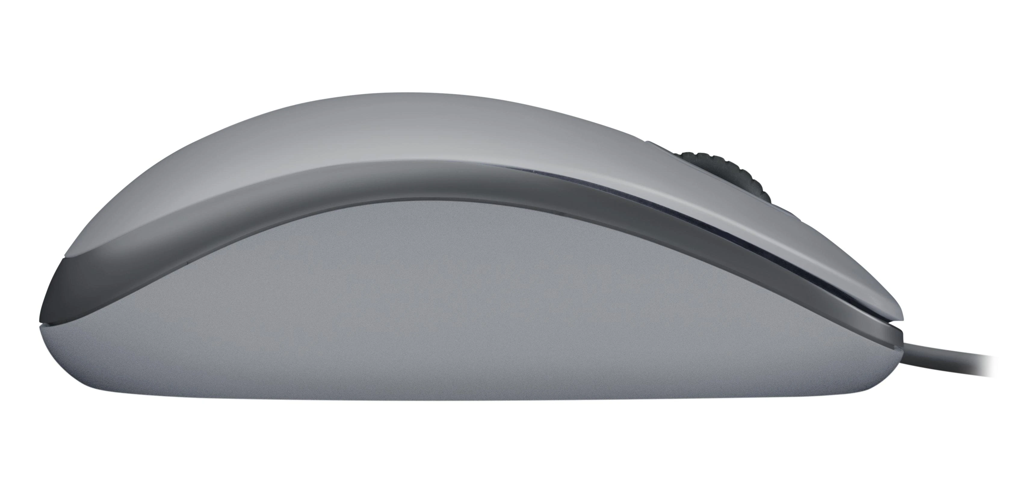 Tyli pelė su laidu Logitech M110, Pilka