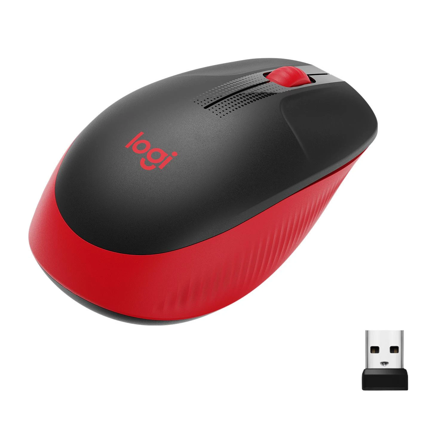 Belaidė pelė Logitech M190, raudonos spalvos