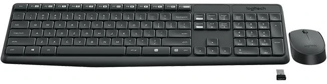 Belaidis klaviatūros ir pelės rinkinys Logitech MK235, US išdėstymas