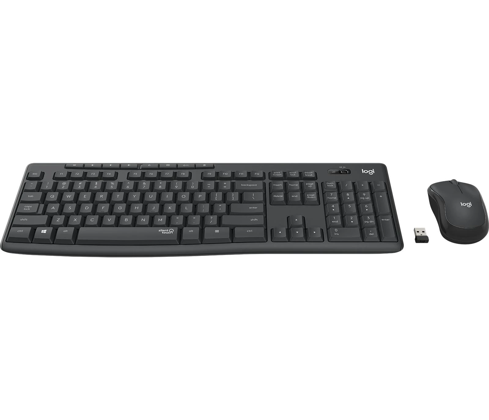 Belaidė klaviatūra su pele Logitech MK295, US kalba, Juodos spalvos
