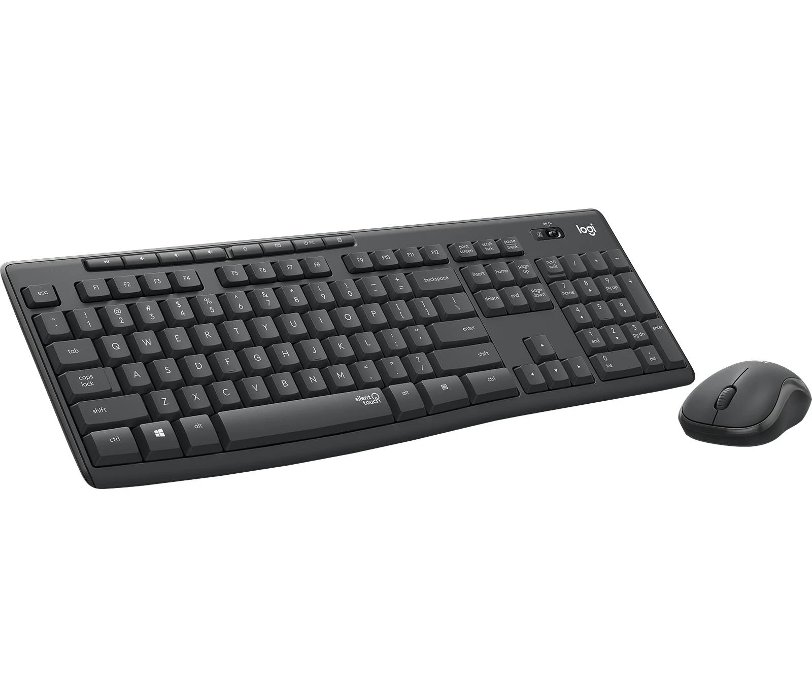 Belaidė klaviatūra su pele Logitech MK295, US kalba, Juodos spalvos