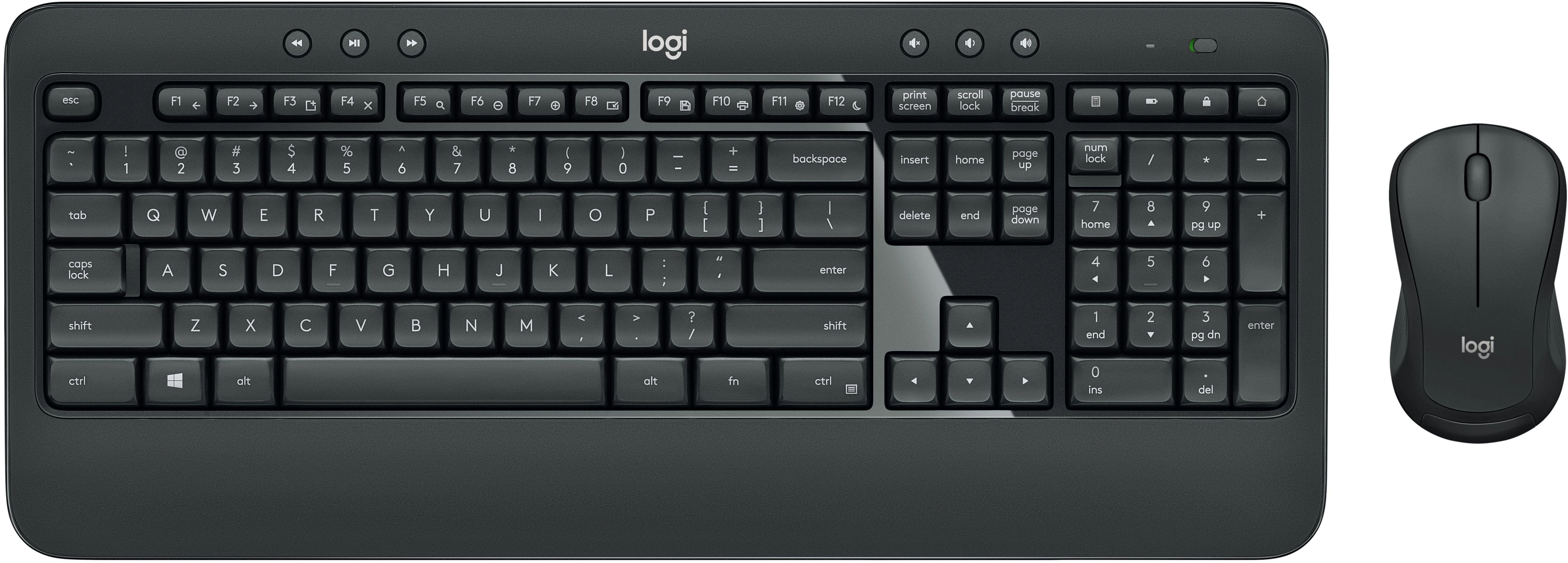 Belaidis pelės ir klaviatūros rinkinys Logitech MK540 Advanced, išdėstymas: US tarptautinis (Qwerty)