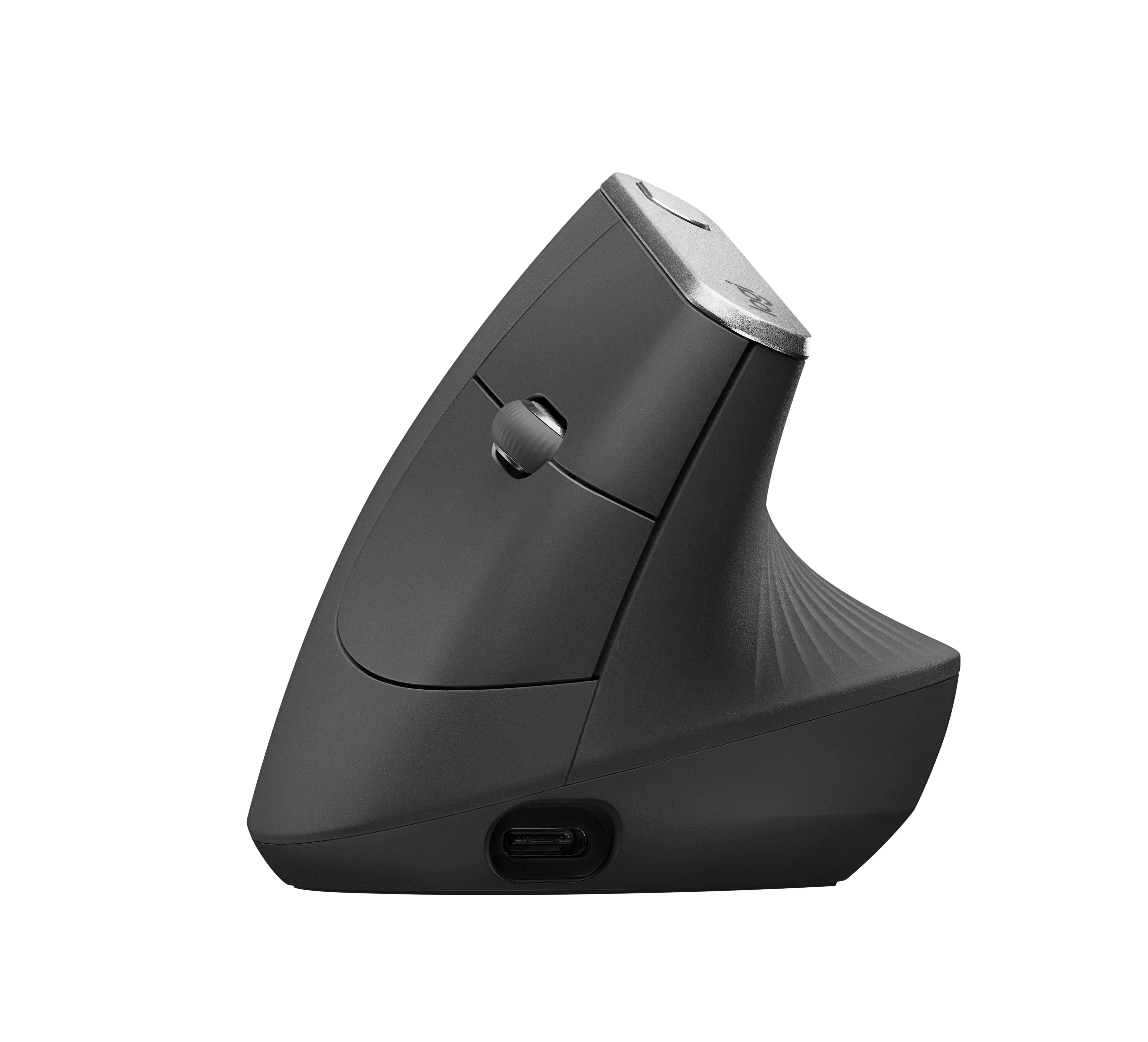 Belaidė pelė Logitech MX Vertical, pilka aprašymas - Prekės nuotrauka