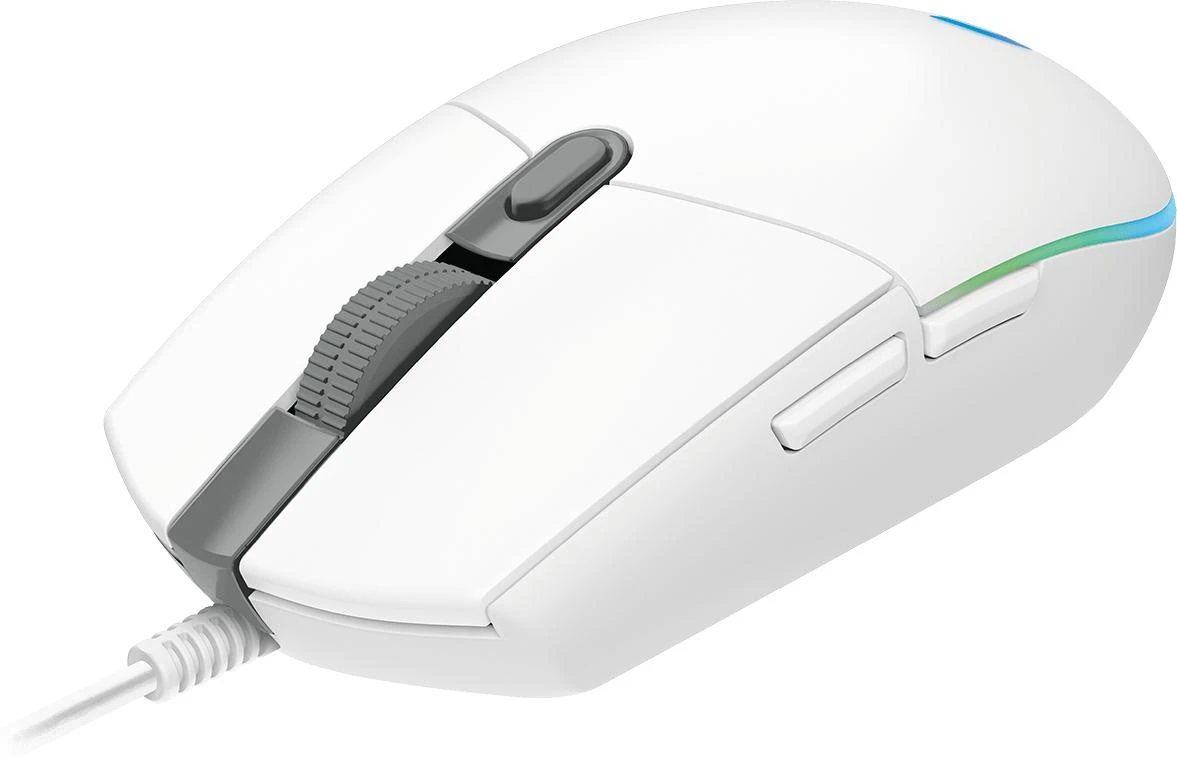 Žaidimų pelė Logitech G203 Lightsync RGB, Balta
