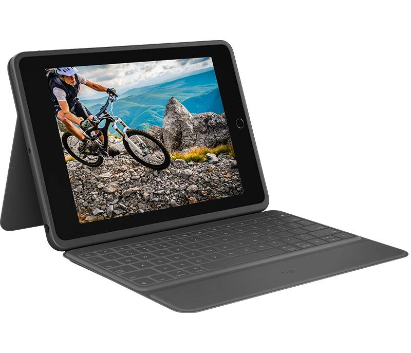 „Logitech“ tvirtas dėklas „iPad 10.2“, grafito spalvos