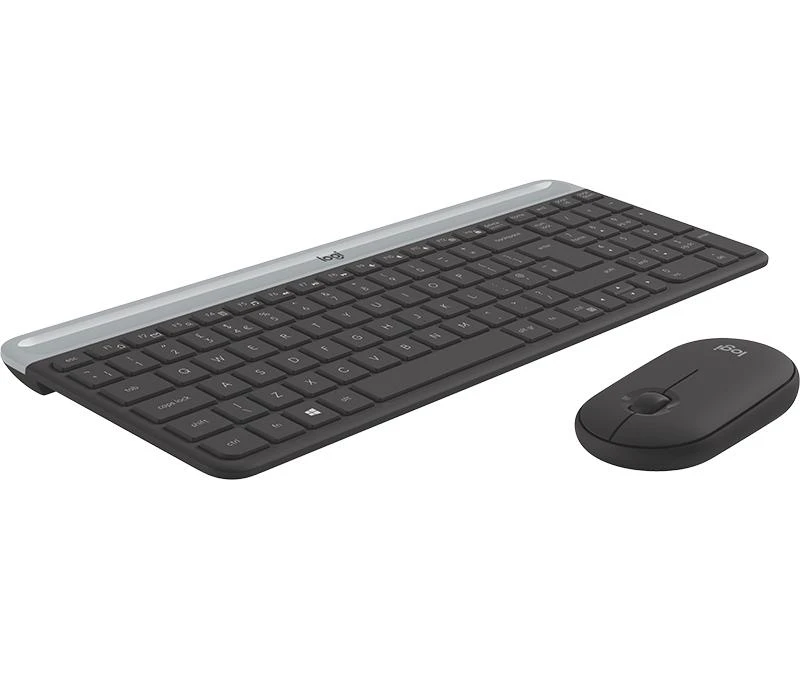 Logitech MK470 Slim Wireless Combo, belaidė klaviatūra ir pelė, CZ Czech/SK Slovakia išdėstymas, Grafito spalvos
