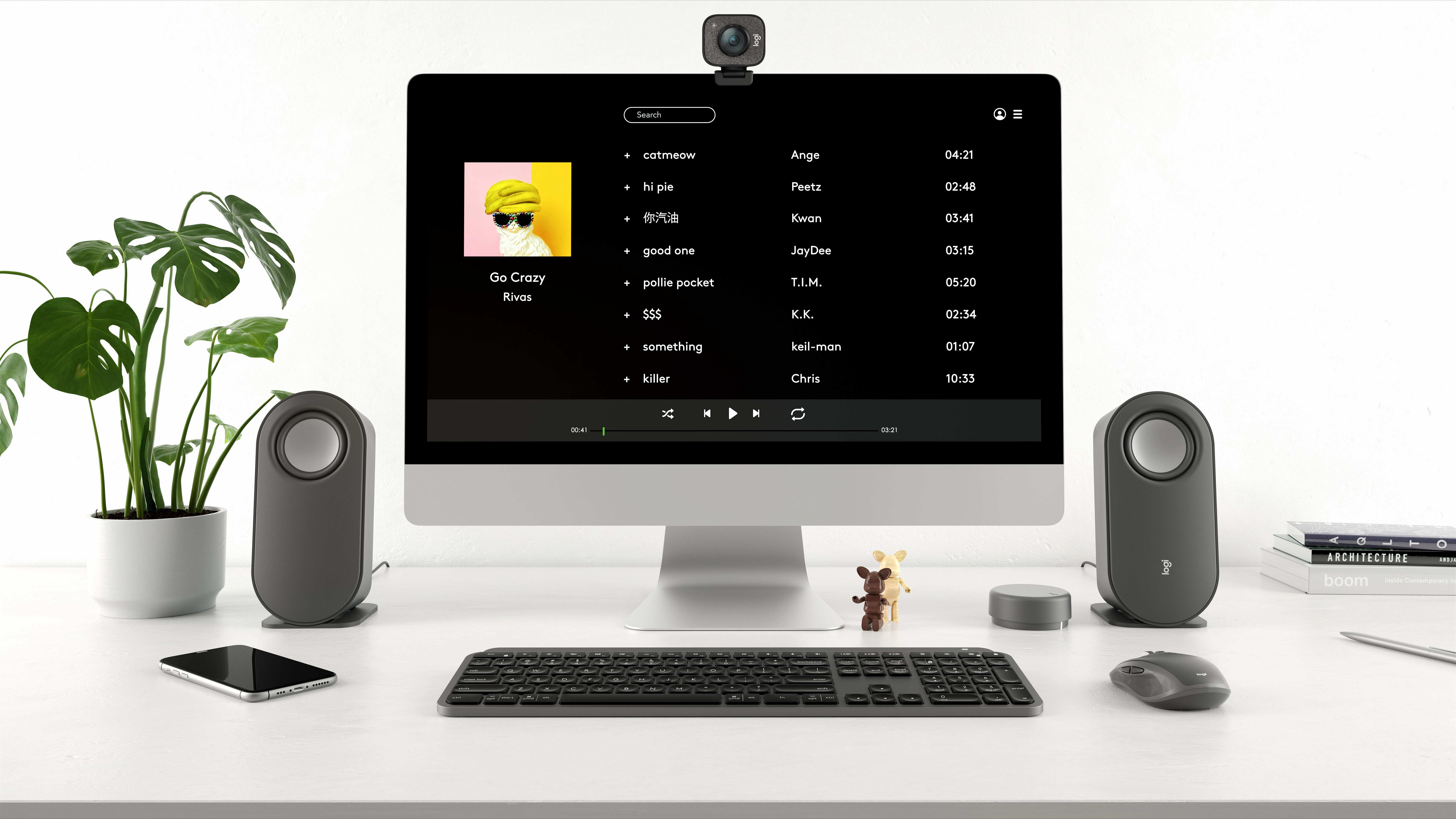 Logitech Z407 Bluetooth kompiuterio garsiakalbiai su žemųjų dažnių garsiakalbiu ir belaidžiu valdymu