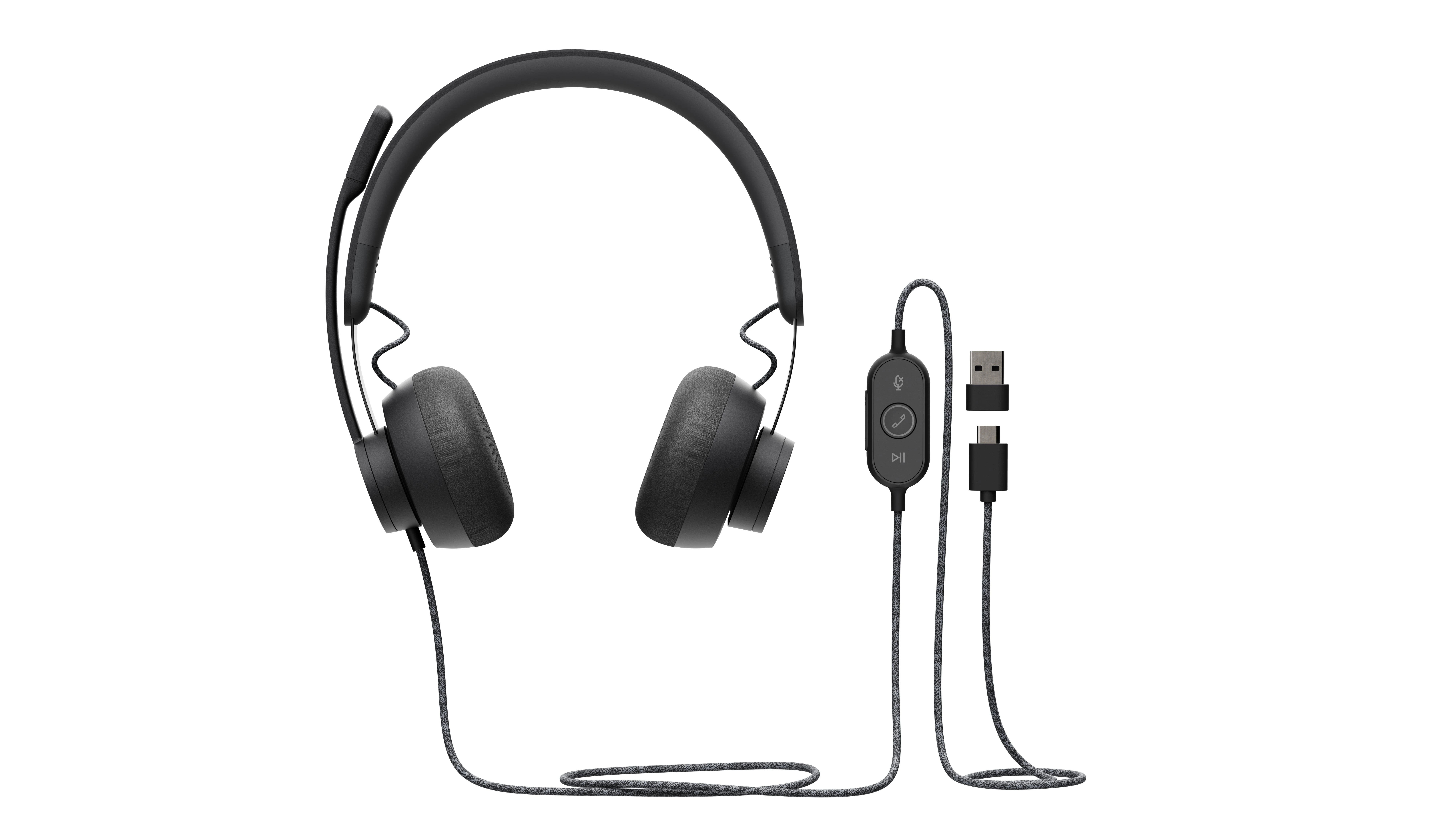 Ausinės Logitech Zone su laidu UC, Tamsiai pilkos