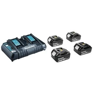 Makita DC18RD kroviklis su 4 akumuliatoriais