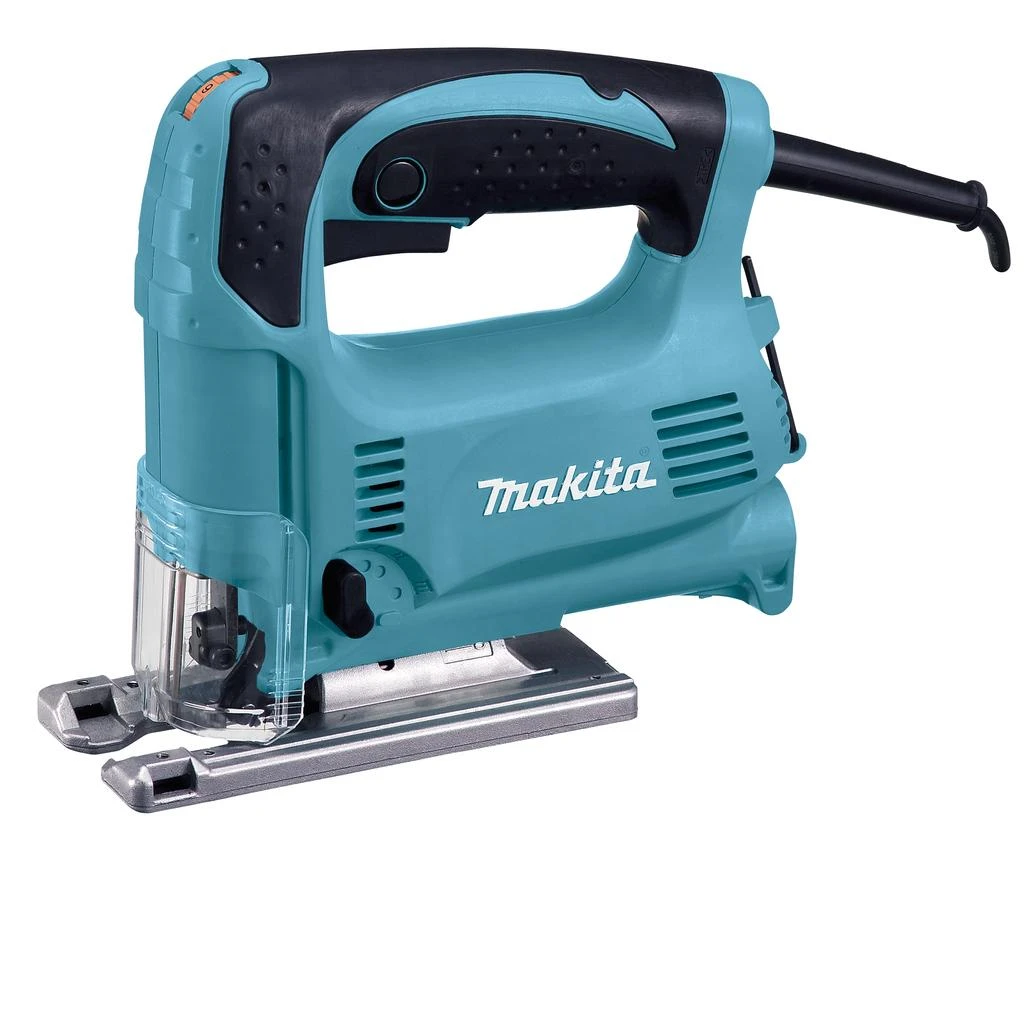Makita 4329K Siaurapjūklis, 450 W, 65 mm, 500-3100 min-1, 3-jų pakopų švytuoklinis judesys, lagaminas 1,9kg