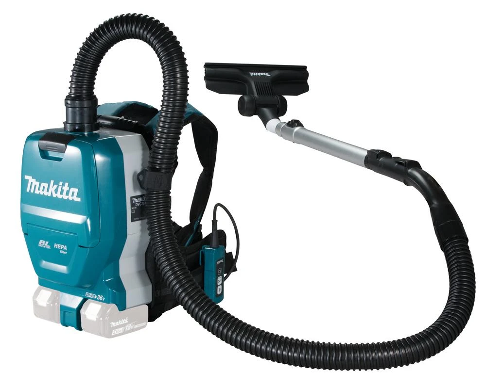 Makita DVC265ZXU Akumuliatorinis dulkių siurblys (kuprinė) 2x18 V Li-ion, AWS, Be akumuliatorių ir kroviklio!