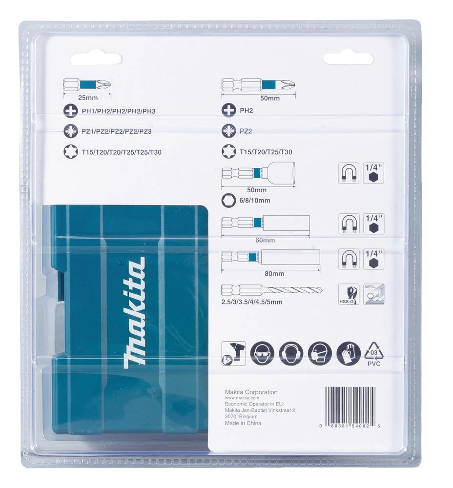 Makita 33 vnt. sukimo antgalių komplektas IMPACT Juodas B-66896