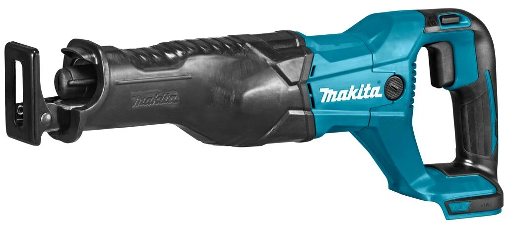 Makita DJR186ZK tiesinis pjūklas, matomas iš šono