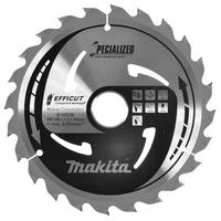 Makita T.C.T. pjūklas 185X1.5X30mm 15° T24 EFFICUT klijuotoms plokštėms E-12164