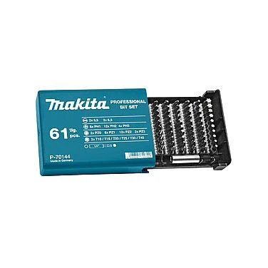 Makita Sukimo antgalių komplektas 61 vnt. (5.5; 6.5;PH1;PH2;PH3;PZ0;PZ1;PZ2,PZ3,T10;T15;T20;T25;T30;T40) P-70144
