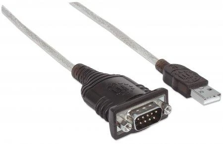 Manhattan DB9 į USB adapteris su sidabriniu laidu
