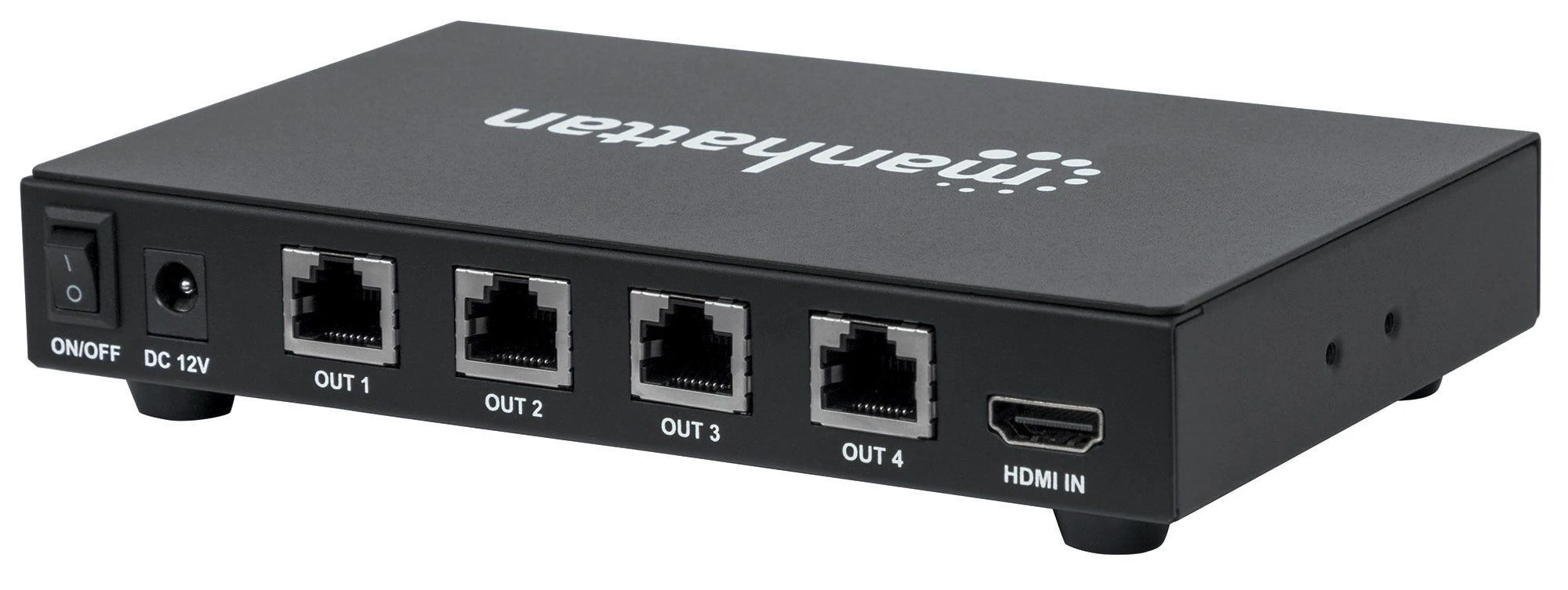 Manhattan 207829 HDMI ilgintuvo siųstuvas 1080p per Cat6 susuktą porą, 4 prievadų, iki 50 m