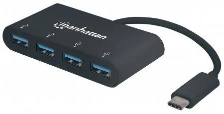 MANHATTAN 162746 Manhattan SuperSpeed USB-C 3.1 Gen1 iki 4-jungtys USB-A 3.0 šakotuvas (3x USB-A)
