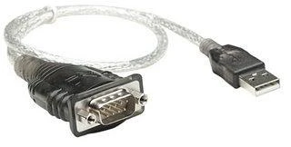 StarTech Manhattan 205153 kabelių sąsaja / invertavimo adapteris USB A Serial/COM/RS232/DB9 Juoda, Permatomas