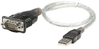 StarTech Manhattan 205153 kabelių sąsaja / invertavimo adapteris USB A Serial/COM/RS232/DB9 Juoda, Permatomas