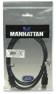 StarTech Manhattan 338653 USB kabelis 1,8 m 2.0 USB A Juoda