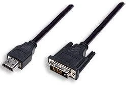 Juodas HDMI į DVI-D laidas, 1.8m