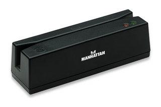 Inline MANHATTAN Magnetkartenleser USB drei Spuren Leser juodas