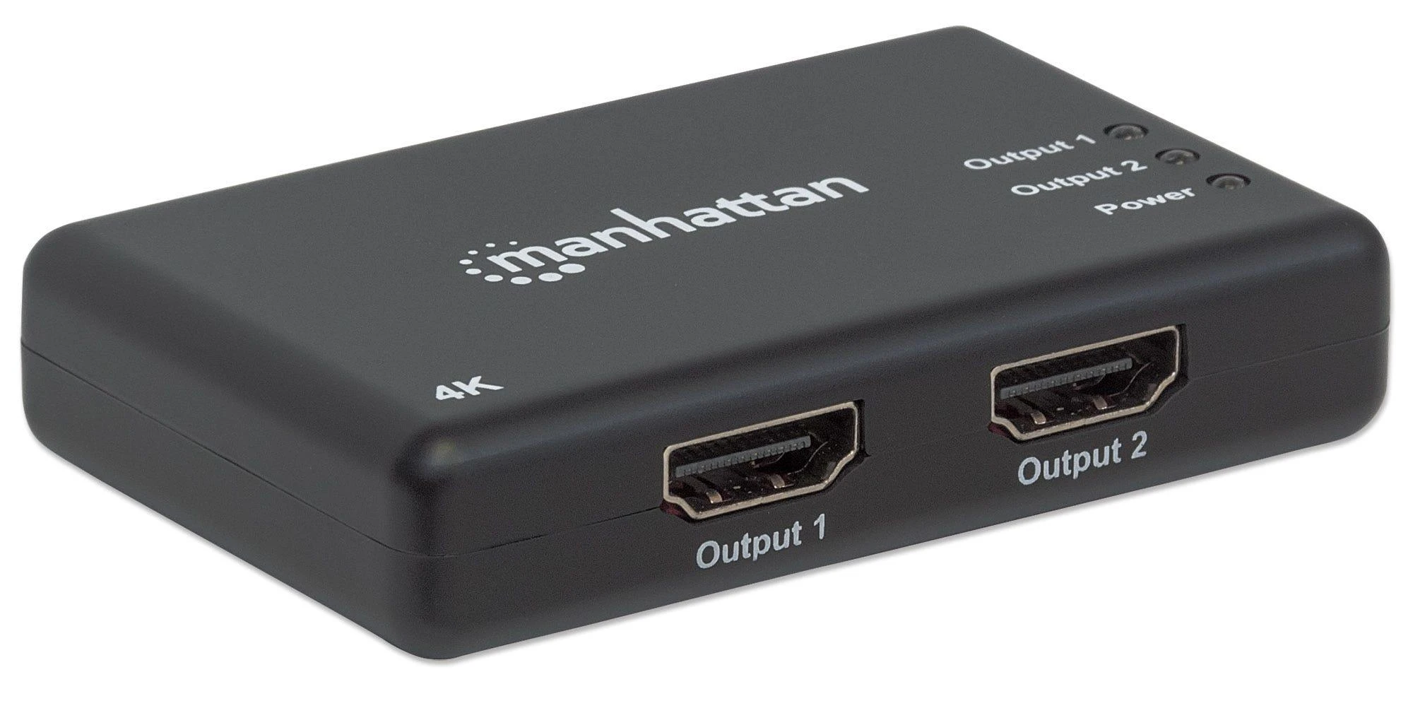 Manhattan Manheteno 4K HDMI skirstytuvas 1x2 por., maitinamas kintamosios srovės 207669