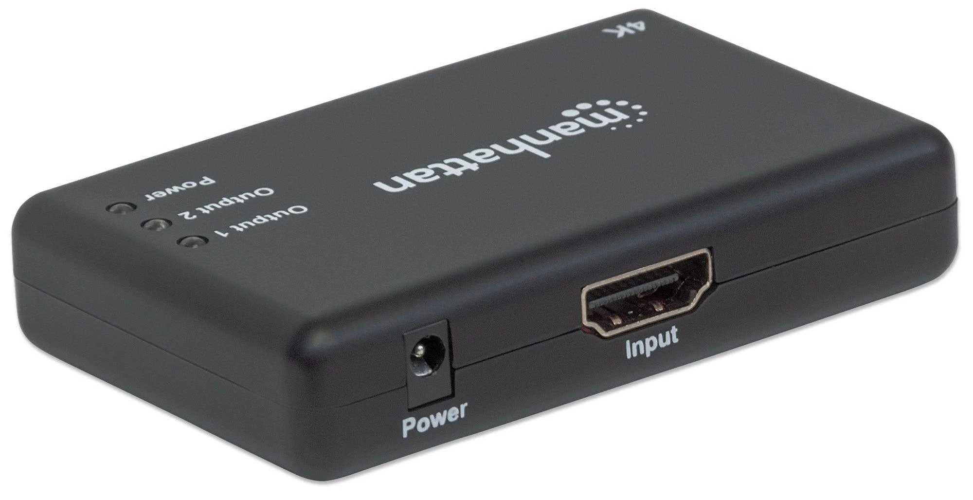 Manhattan Manheteno 4K HDMI skirstytuvas 1x2 por., maitinamas kintamosios srovės 207669