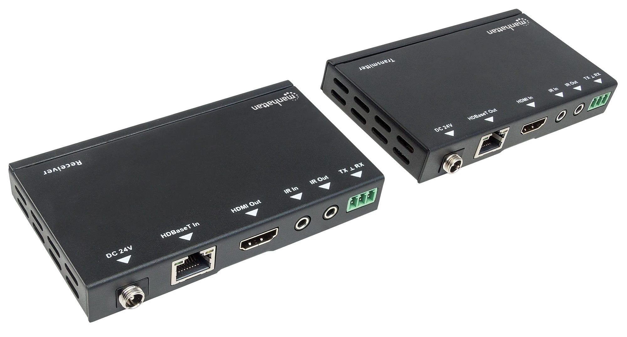 Manhattan HDMI plėstuvo siųstuvas ir imtuvas su jungtimis
