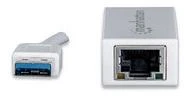 Manhattan 506731 kabelių sąsaja / invertavimo adapteris USB 2.0 RJ-45 Balta