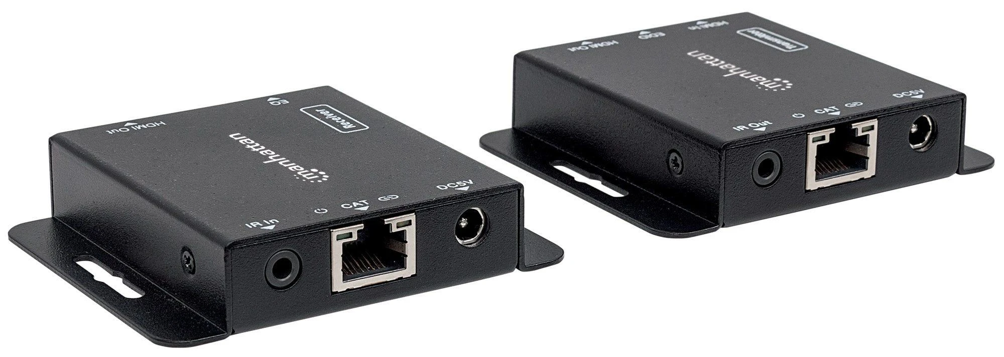 Manhattan 207461 HDMI ilgintuvas per Cat6a vytos poros, iki 50 m su IR ir POC maitinimo kabeliu