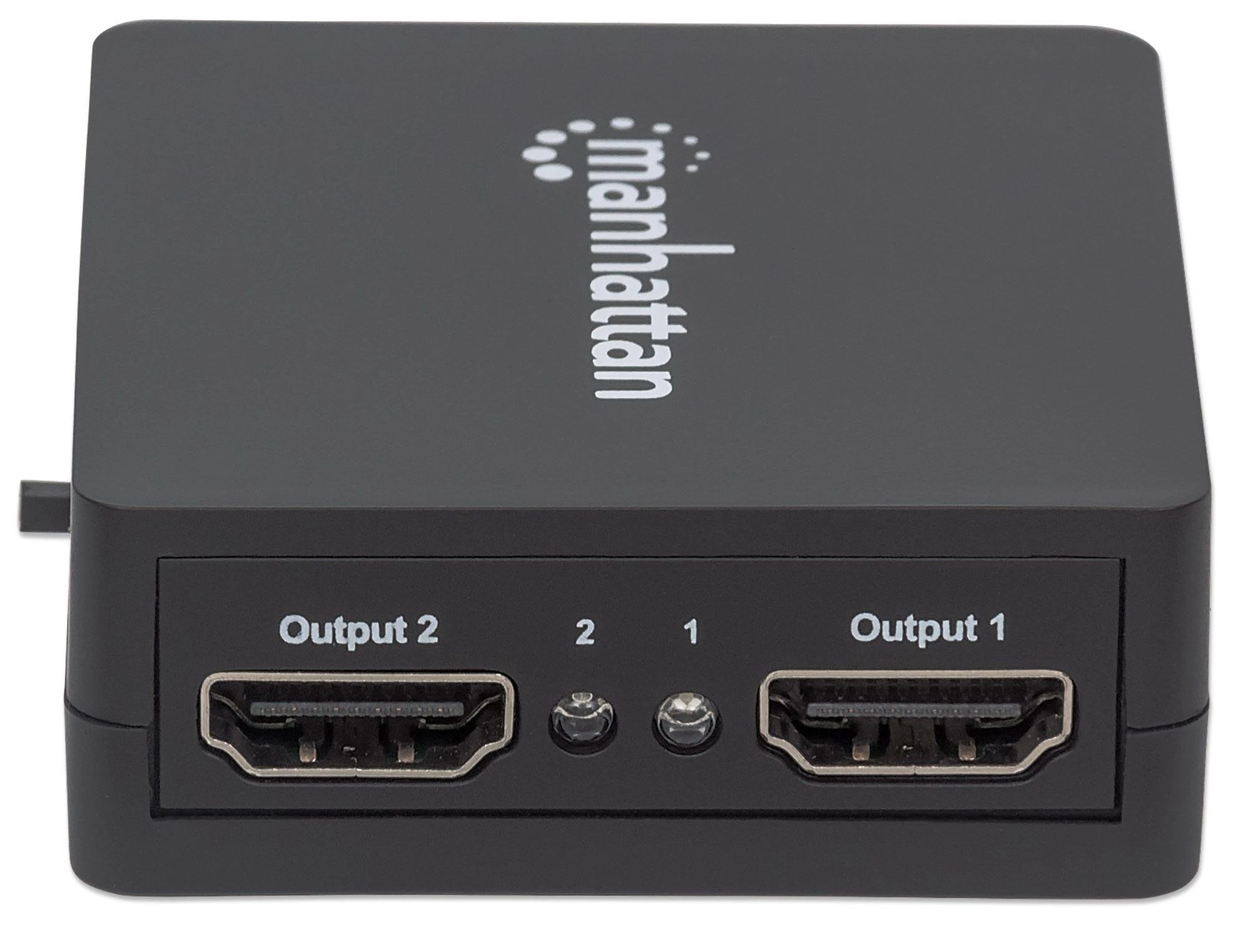 Manhattan Manheteno HDMI skirstytuvas, 1080p 2 prievadų HDMI skirstytuvas, maitinamas USB, juodas