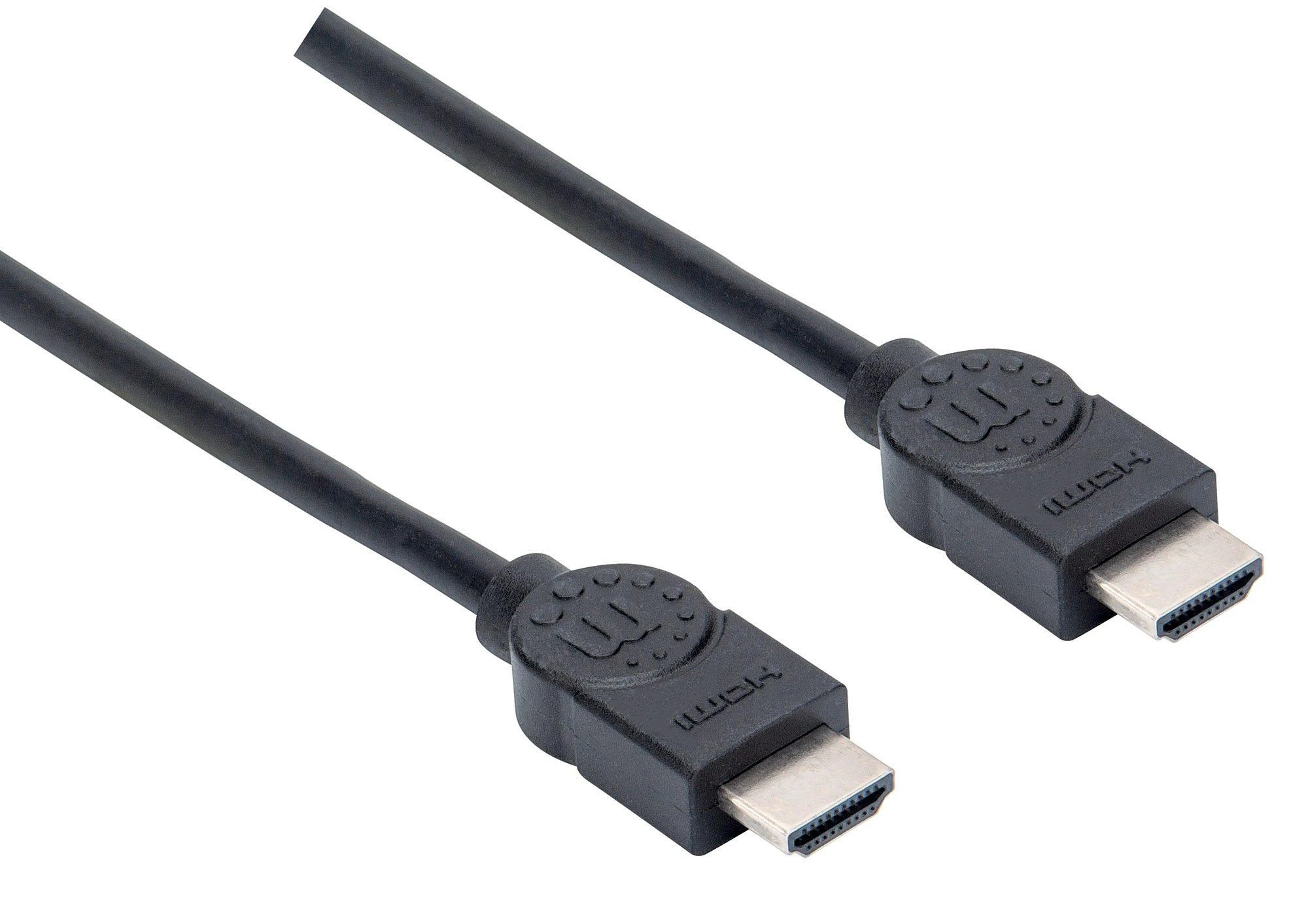 StarTech MANHATTAN didelės spartos HDMI kabelis ARC, 3D, 4K@30Hz, HDMI kištukas į vyrišką, ekranuotas, 1,5 m (5 pėdos), Juodas, 355308