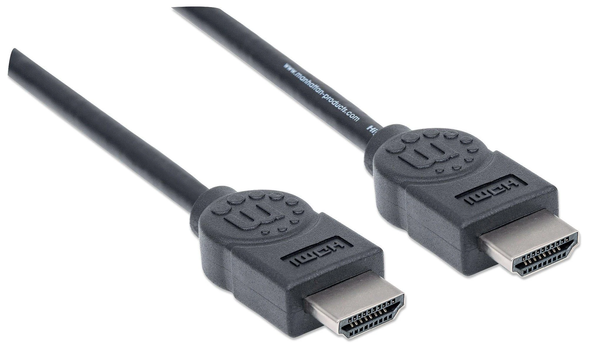 StarTech Intracom MANHATTAN didelės spartos HDMI kabelis ARC 3D 4K30Hz HDMI kištukinis ekranuotas 1,8 m 6 pėdų Juodas
