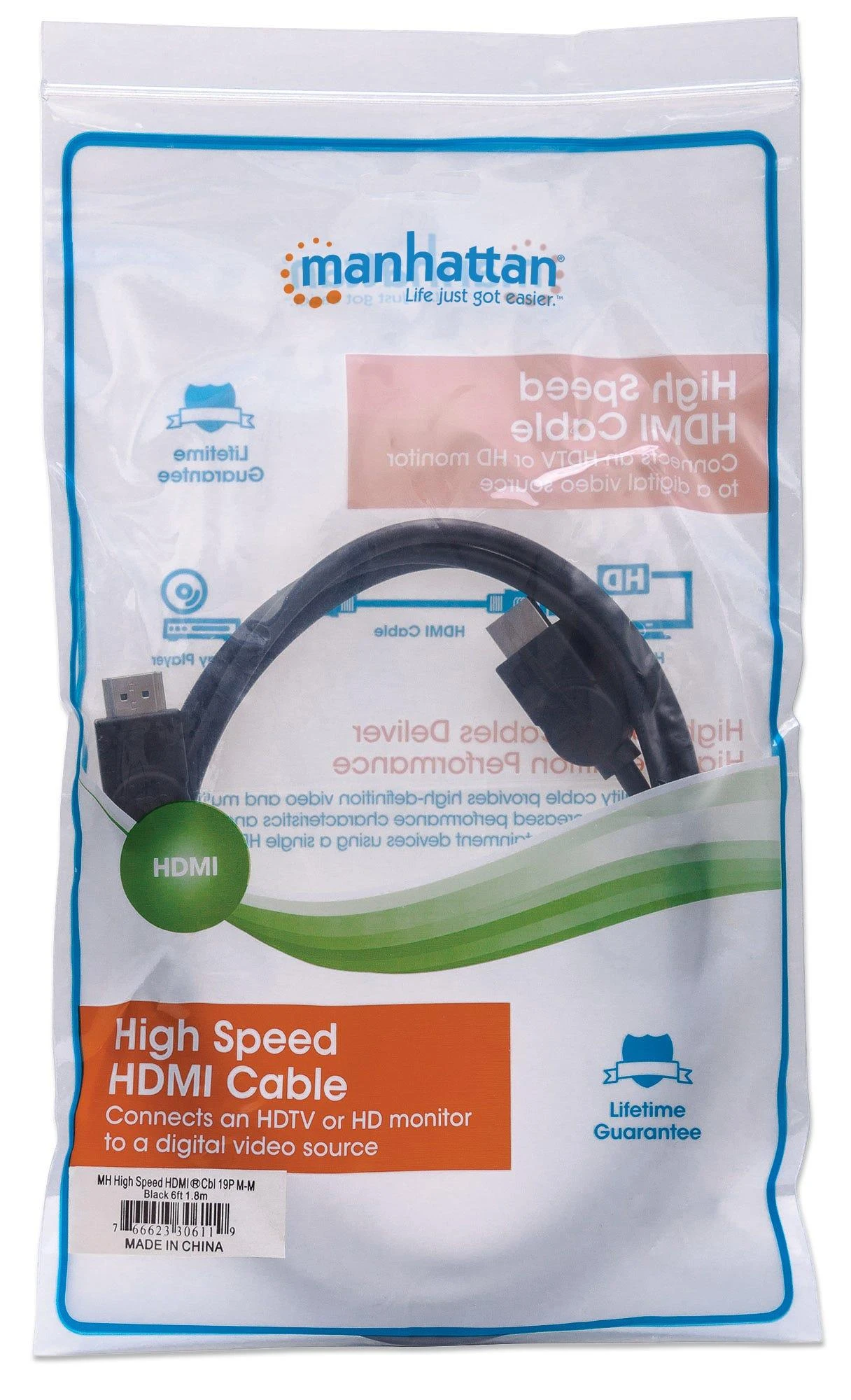 Manhattan HDMI laidas pakuotėje