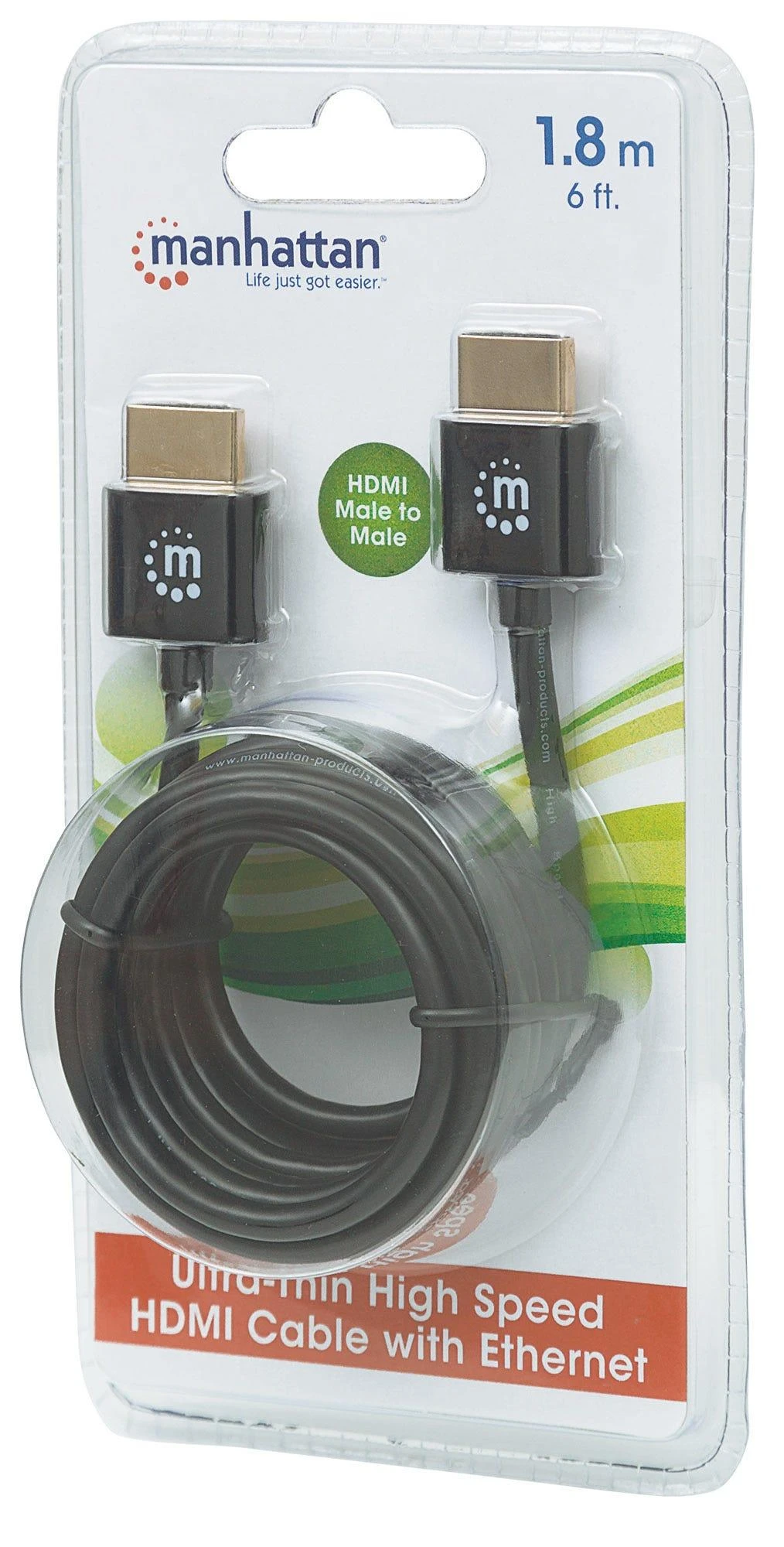 Manhattan Manheteno HDMI – HDMI kabelis 1,8 m juodas (394369)