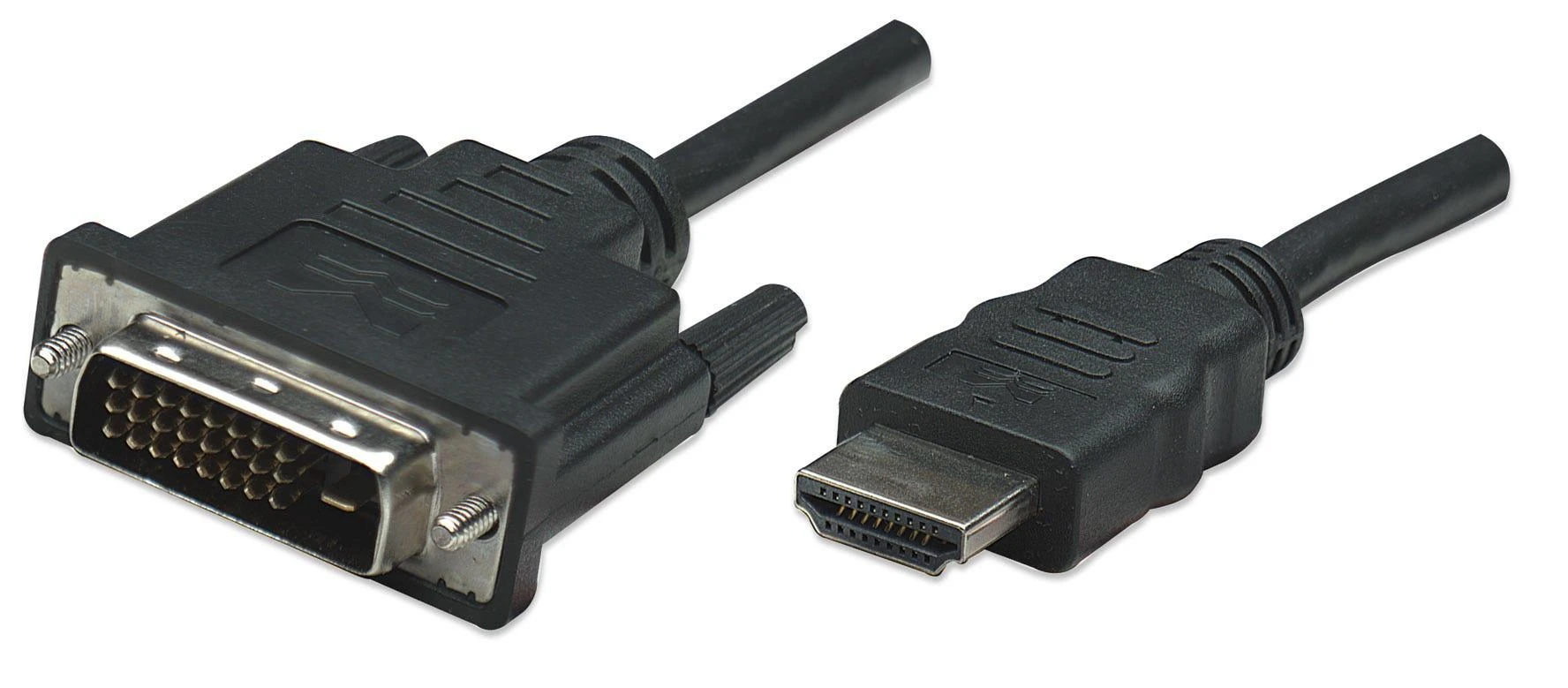 StarTech MANHATTAN HDMI kištukas į DVI-D 24+1 kištuką, dviguba jungtis, 1,0 m (3 pėd.), Juodas 322782