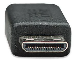 Intracom MANHATTAN High Speed HDMI Cable 1,8m juodas Mini HDMI 19 kontaktų kištukas HDMI 19 kontaktų kištukas nikeliuotos jungtys