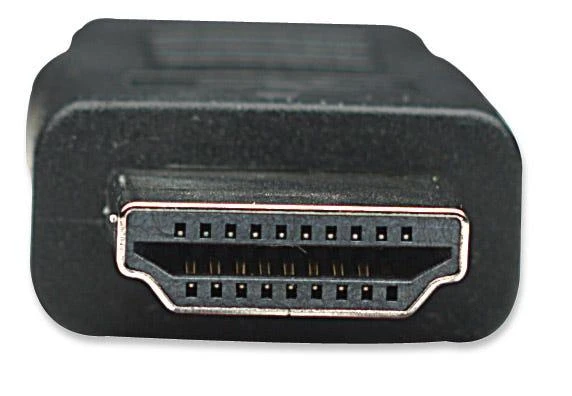 Intracom MANHATTAN High Speed HDMI Cable 1,8m juodas Mini HDMI 19 kontaktų kištukas HDMI 19 kontaktų kištukas nikeliuotos jungtys