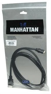 Intracom MANHATTAN High Speed HDMI Cable 1,8m juodas Mini HDMI 19 kontaktų kištukas HDMI 19 kontaktų kištukas nikeliuotos jungtys