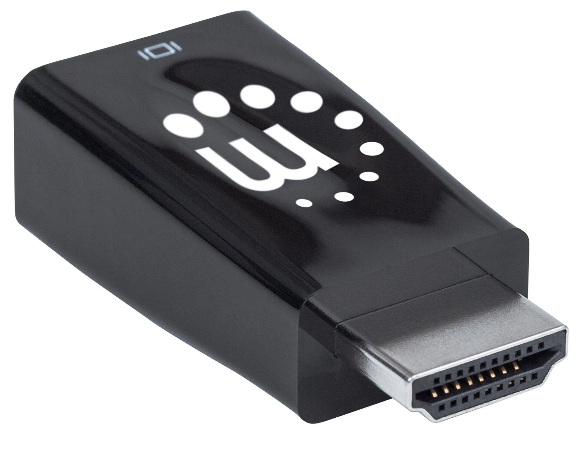MANHATTAN HDMI kištukas į VGA lizdą su garsu, pasirenkamas USB Micro-B maitinimo prievadas, Juodas, 151542