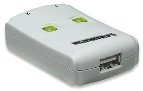 Intracom MANHATTAN Hi-Speed USB 2.0 bendrinimo jungiklis 1x2 prievadai, dvigubas valdymas, automatinio jutiklio USB 2.0 tipo A į B tipo jungiklis