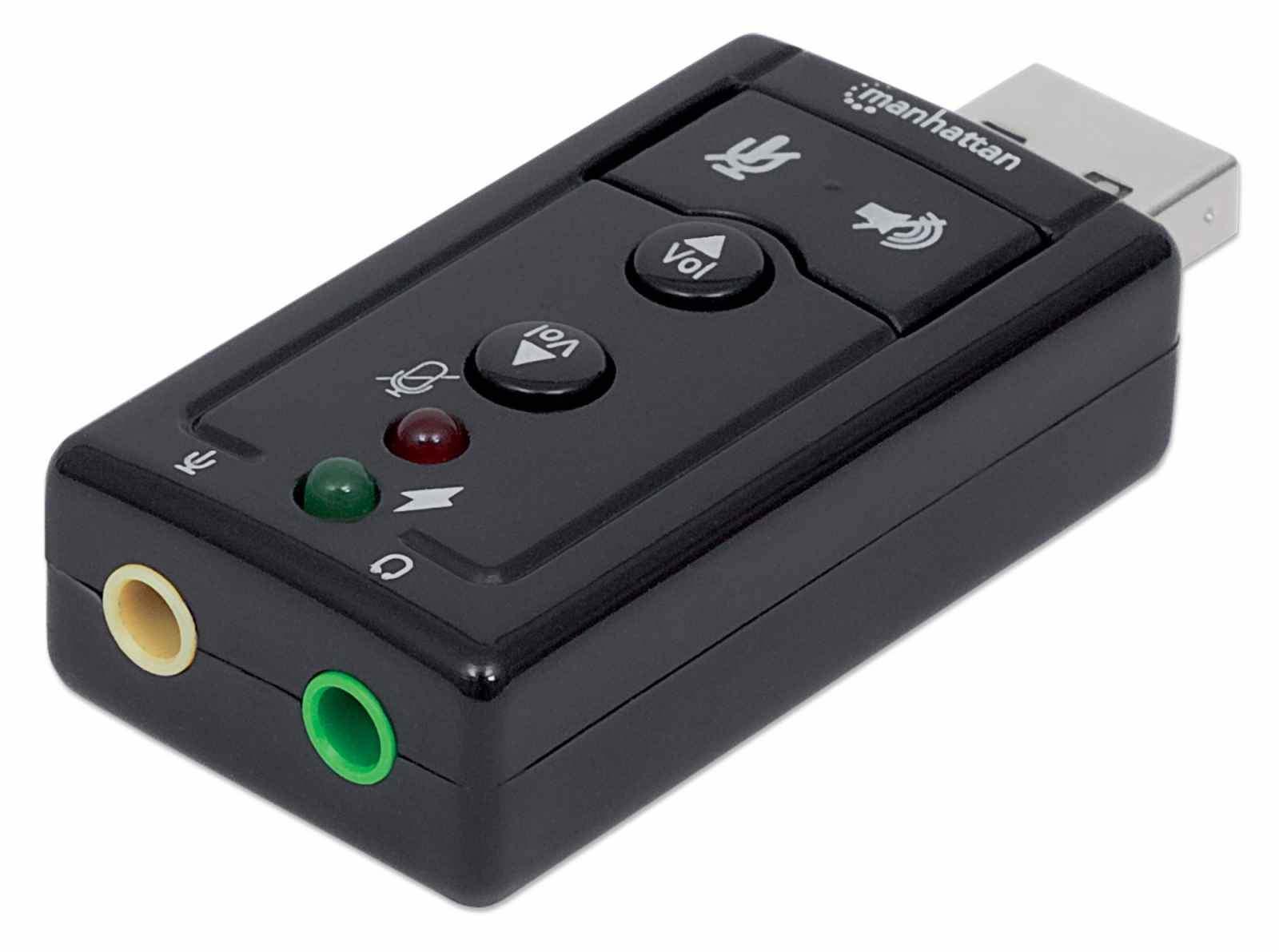 MANHATTAN 152341 Manhattan garso plokštė Hi-Speed USB virtuali 7.1 3D su garsumo valdymu