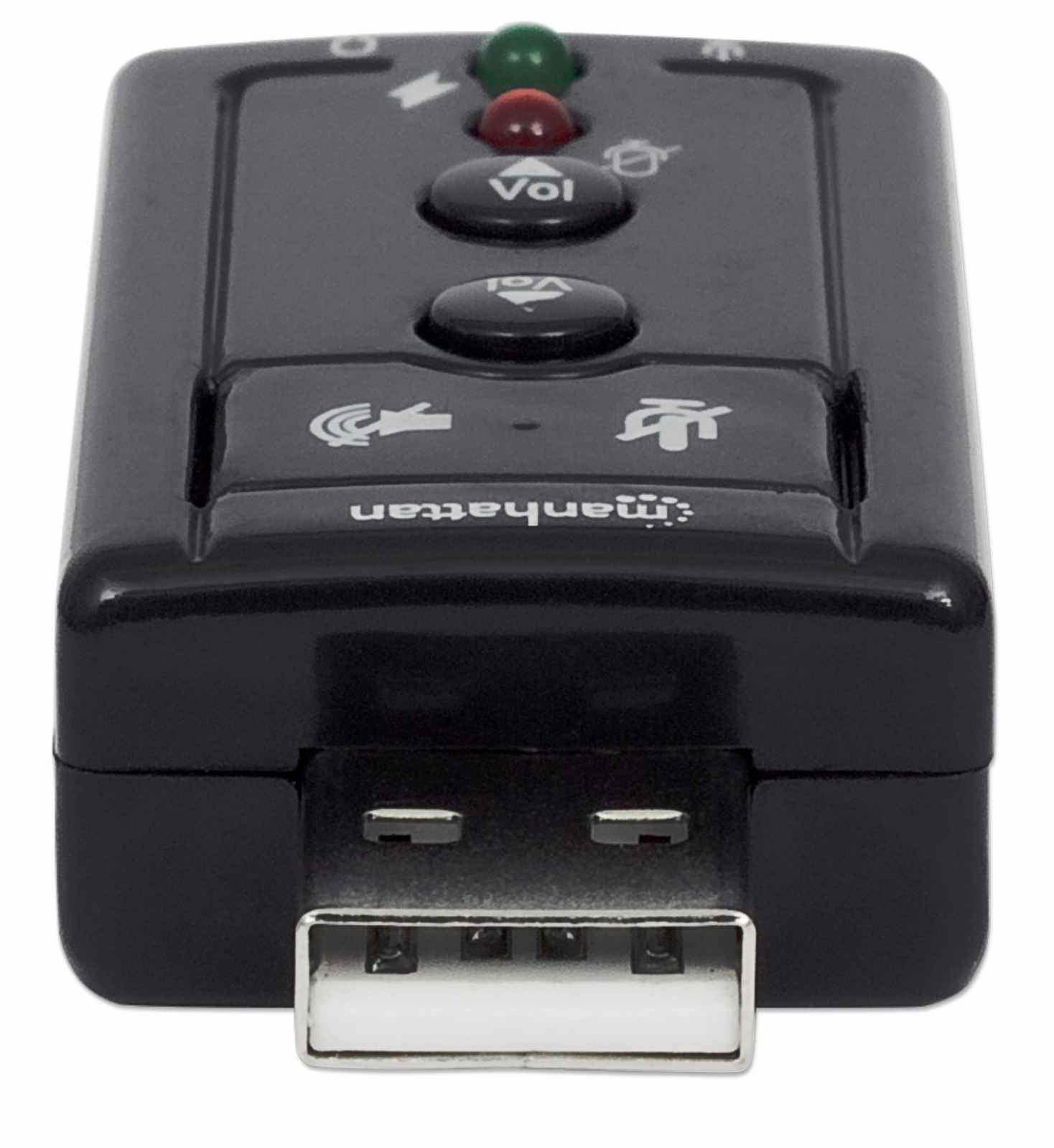 MANHATTAN 152341 Manhattan garso plokštė Hi-Speed USB virtuali 7.1 3D su garsumo valdymu